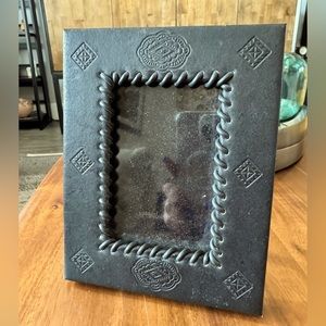 Black Leather Southwestern Style Frame
